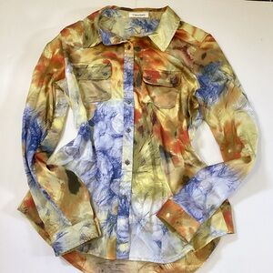 Calvin Klein Printed Button Up